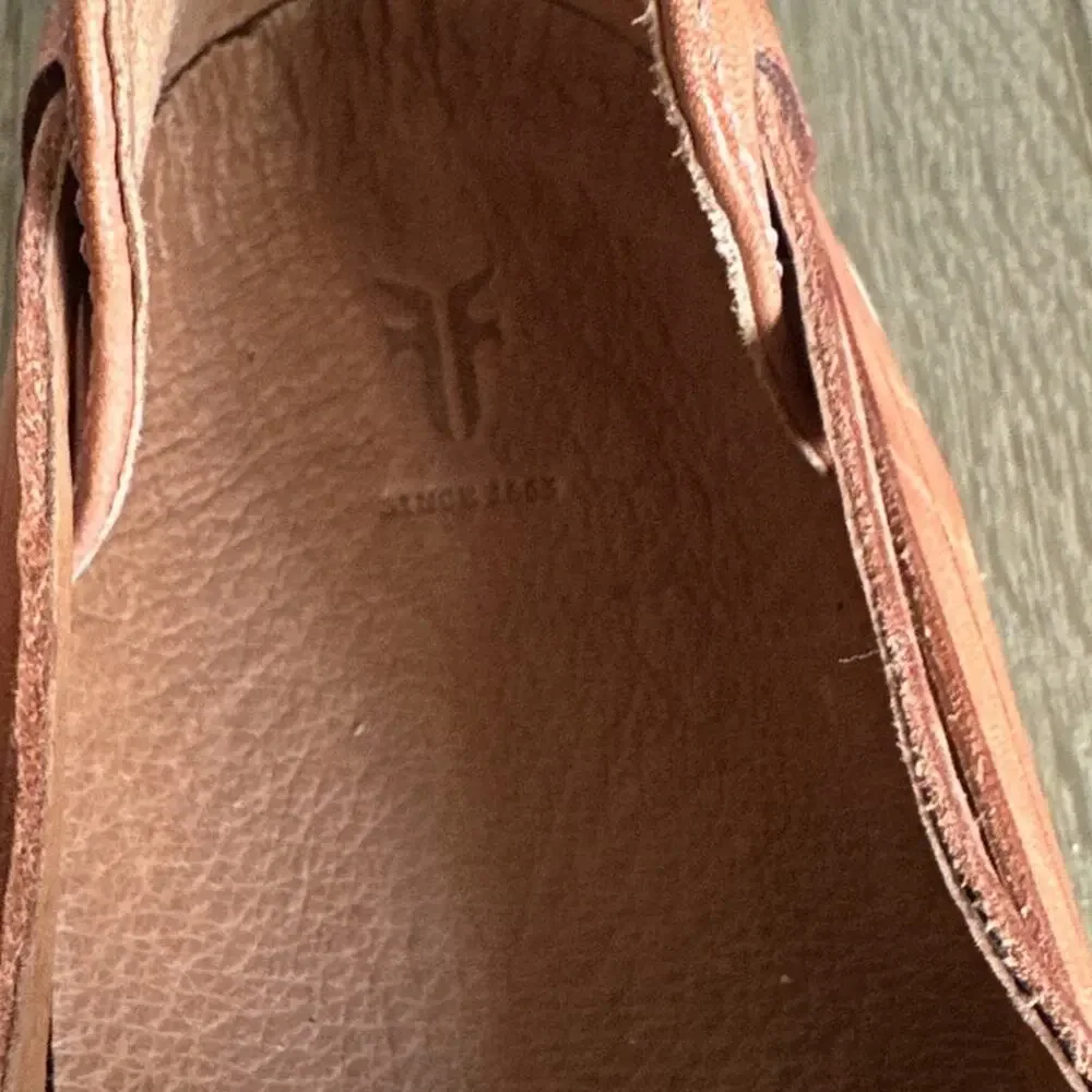 Frye Ivy Huarache Women's Woven Leather Slip-On Sneaker Cognac Size 10